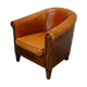 Club armchair in leather color cognac Netherlands