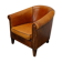 Club armchair in leather color cognac Netherlands