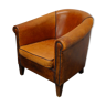 Fauteuil club en cuir couleur cognac Pays-Bas