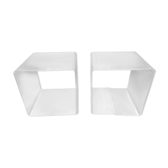Pair of sofa end or bedside tables