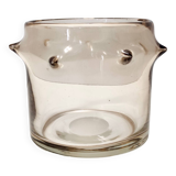 Amber Murano Glass Vase with Bugne Ascribable to Ercole Barovier, Italy