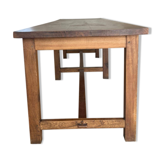 Table de ferme en chêne massif