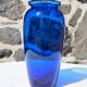 Blue glass vase