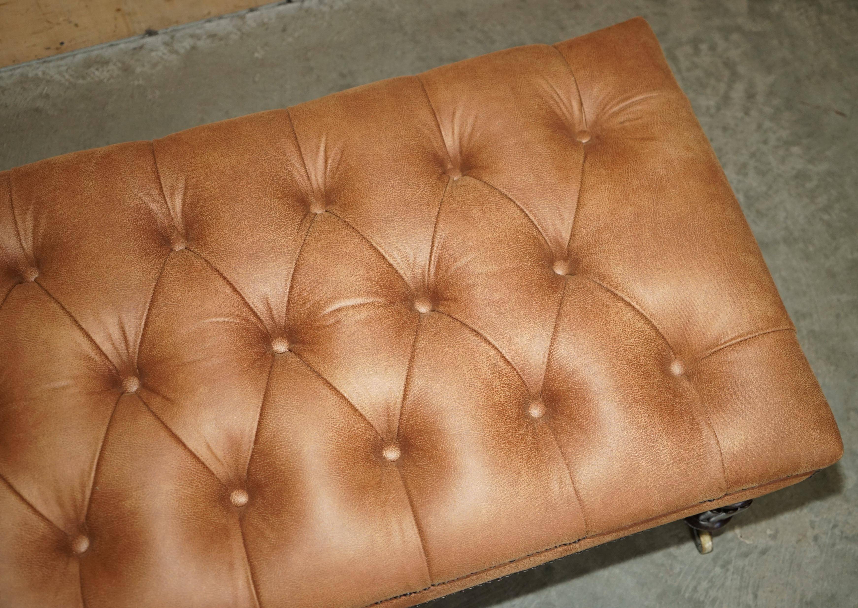 Chesterfield XXL leather sofa hand-dyed