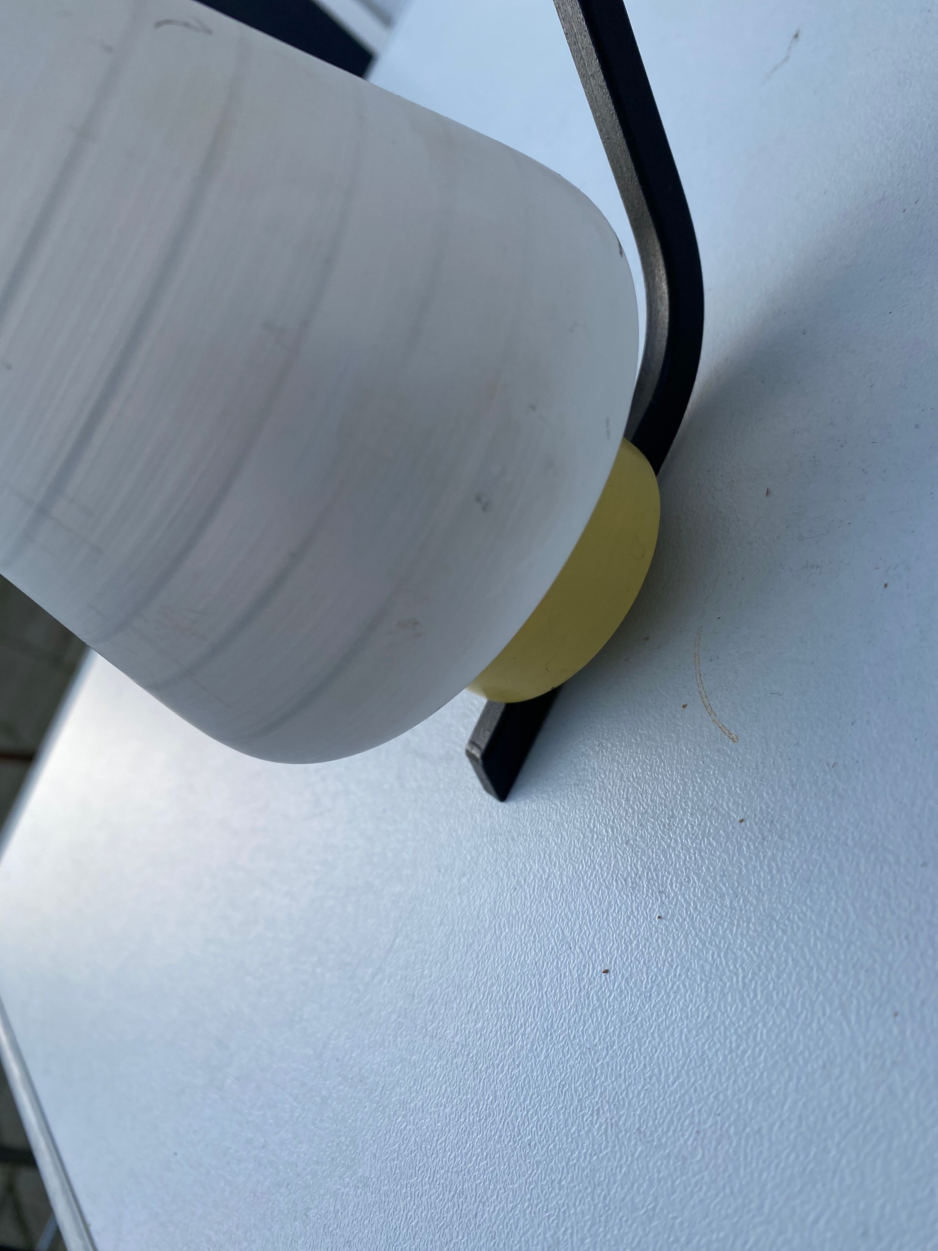 Vintage milk glass pastel color hanging lamp