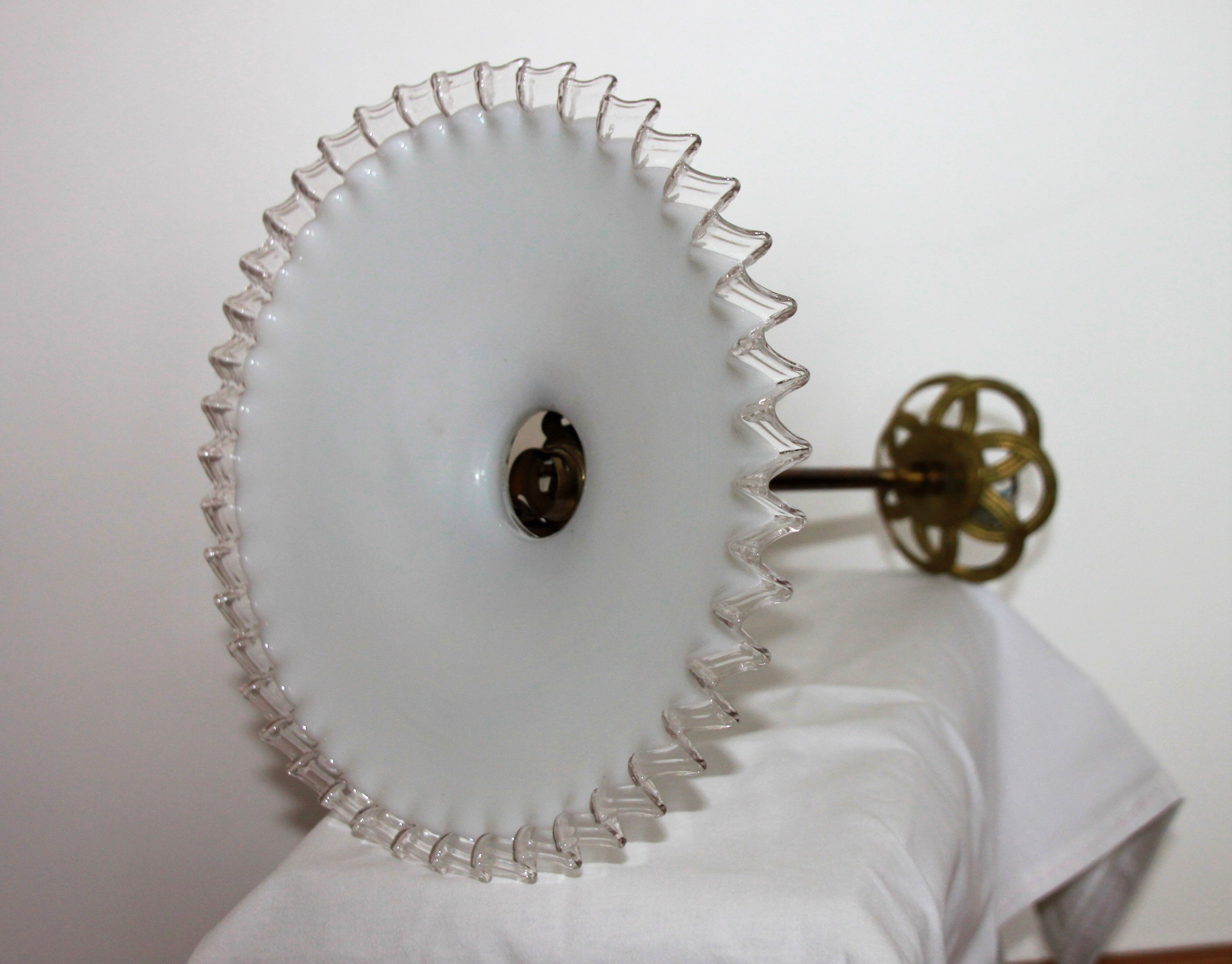 Opaline hanging lamp