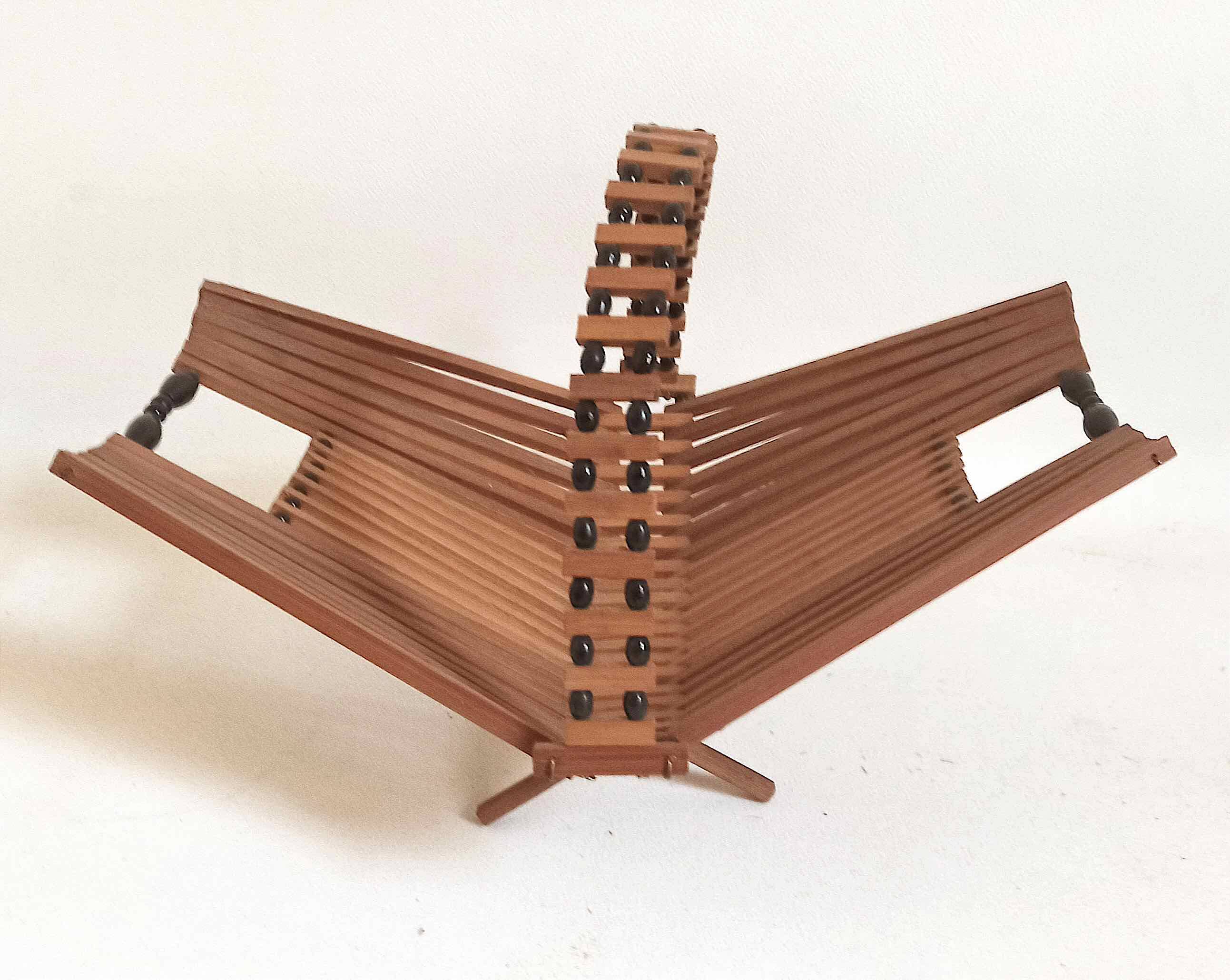 50s scandinavian foldable fruit basket