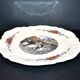 Obernai dish in Sarreguemines earthenware in scalloped lentil shape - Alsace horse rider 30 cm