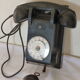 Wall telephone in black bakelite, ptt, vintage 1962