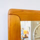 Miroir mural en pin de style scandinave, années 70
