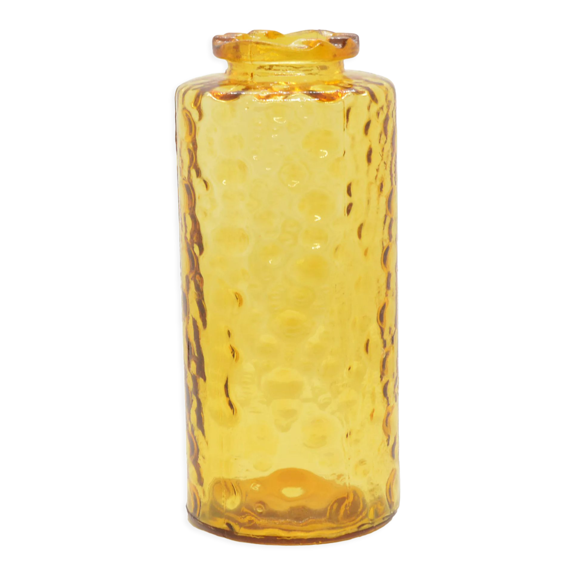 1970s honey glass vase, Hirschberg, Germany