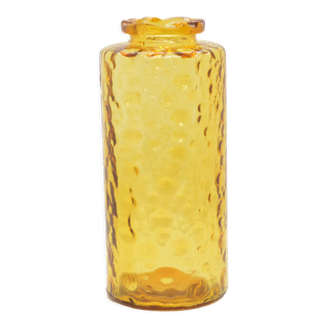 1970s honey glass vase, Hirschberg, Germany