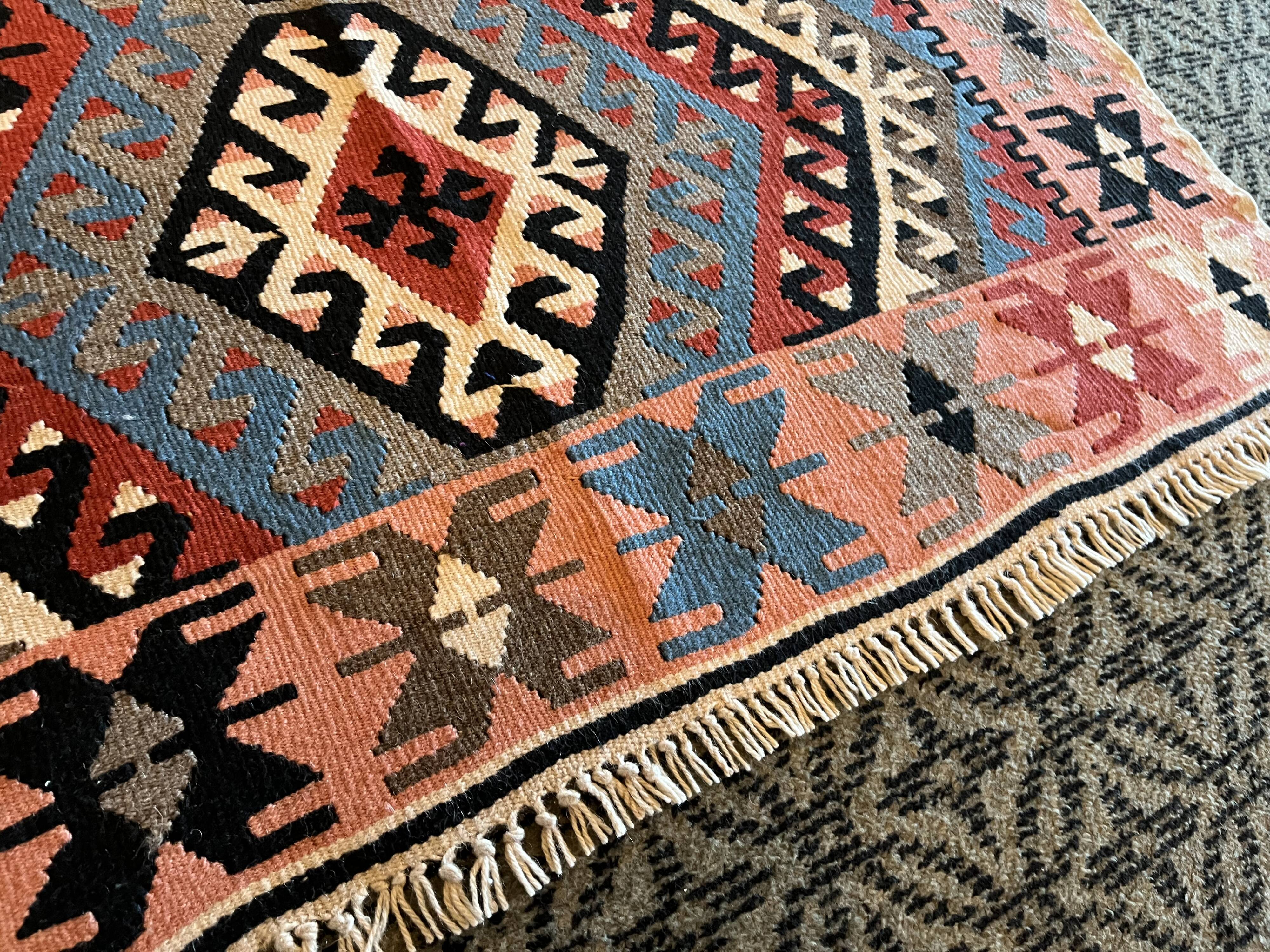 Handmade Colorful Kelim Carpet