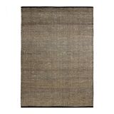 Tapis en jute et coton noir 160 x 230 cm