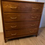 Vintage wooden chest of drawers with 4 drawers