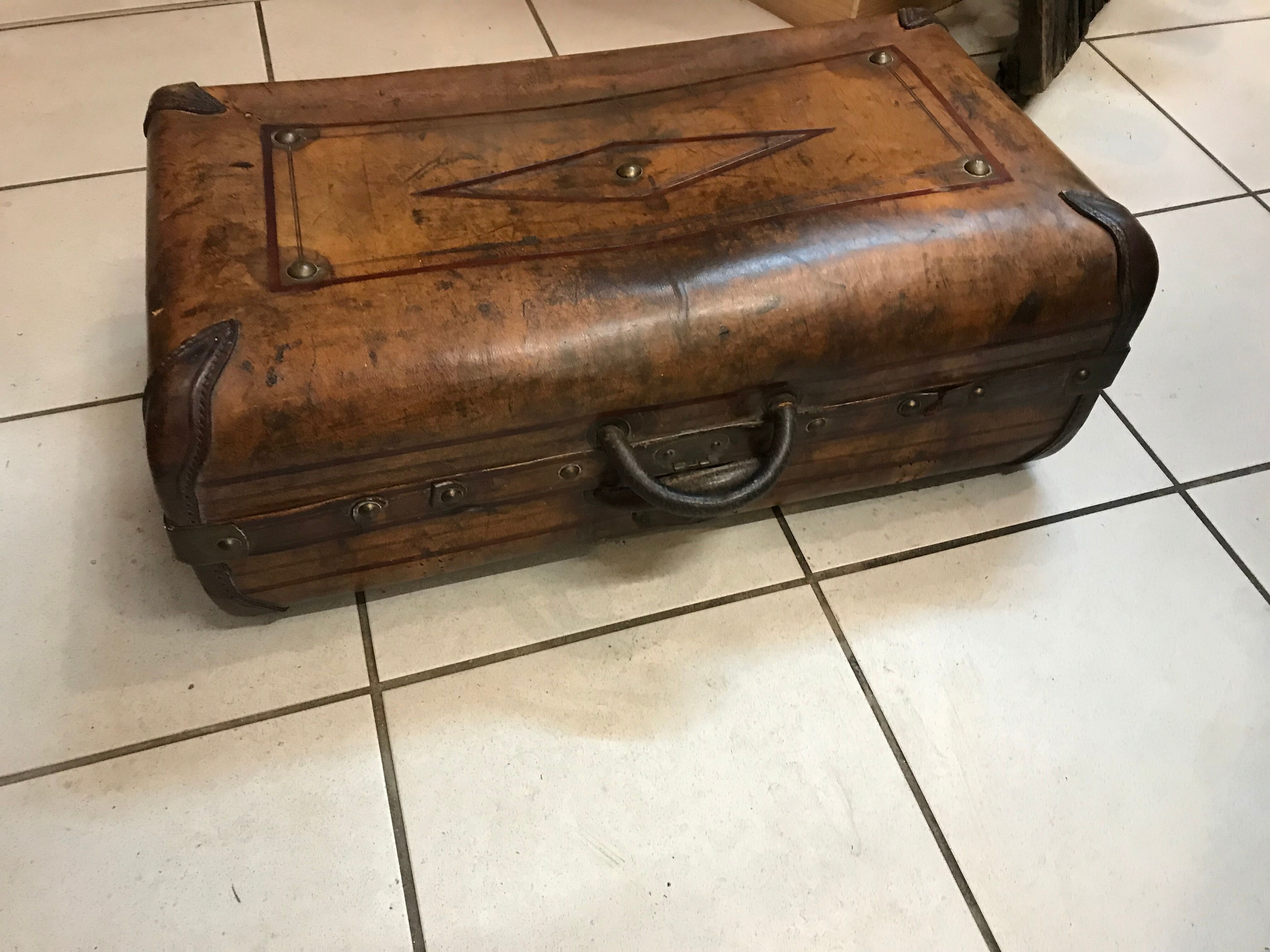Leather suitcase 1920