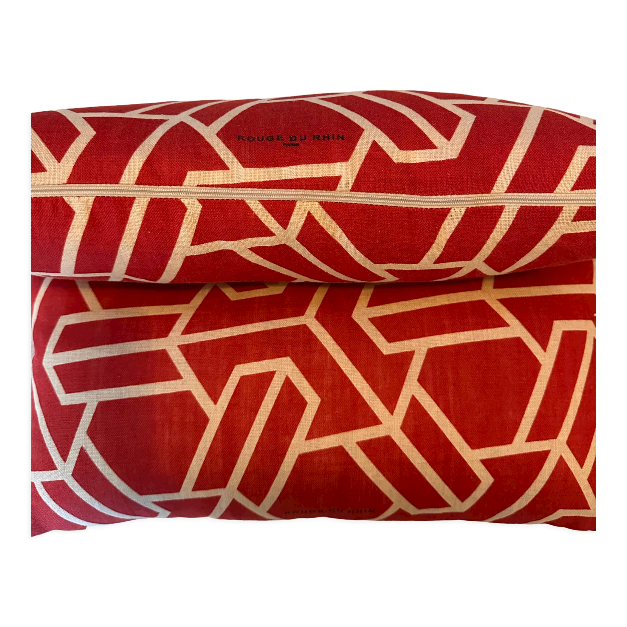 Pair of "Red of the Rhine" cushions