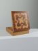 Vintage handmade wooden box with inlays
