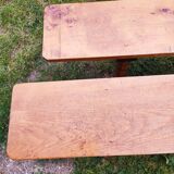 Paire de bancs vintage de ferme 230 CM