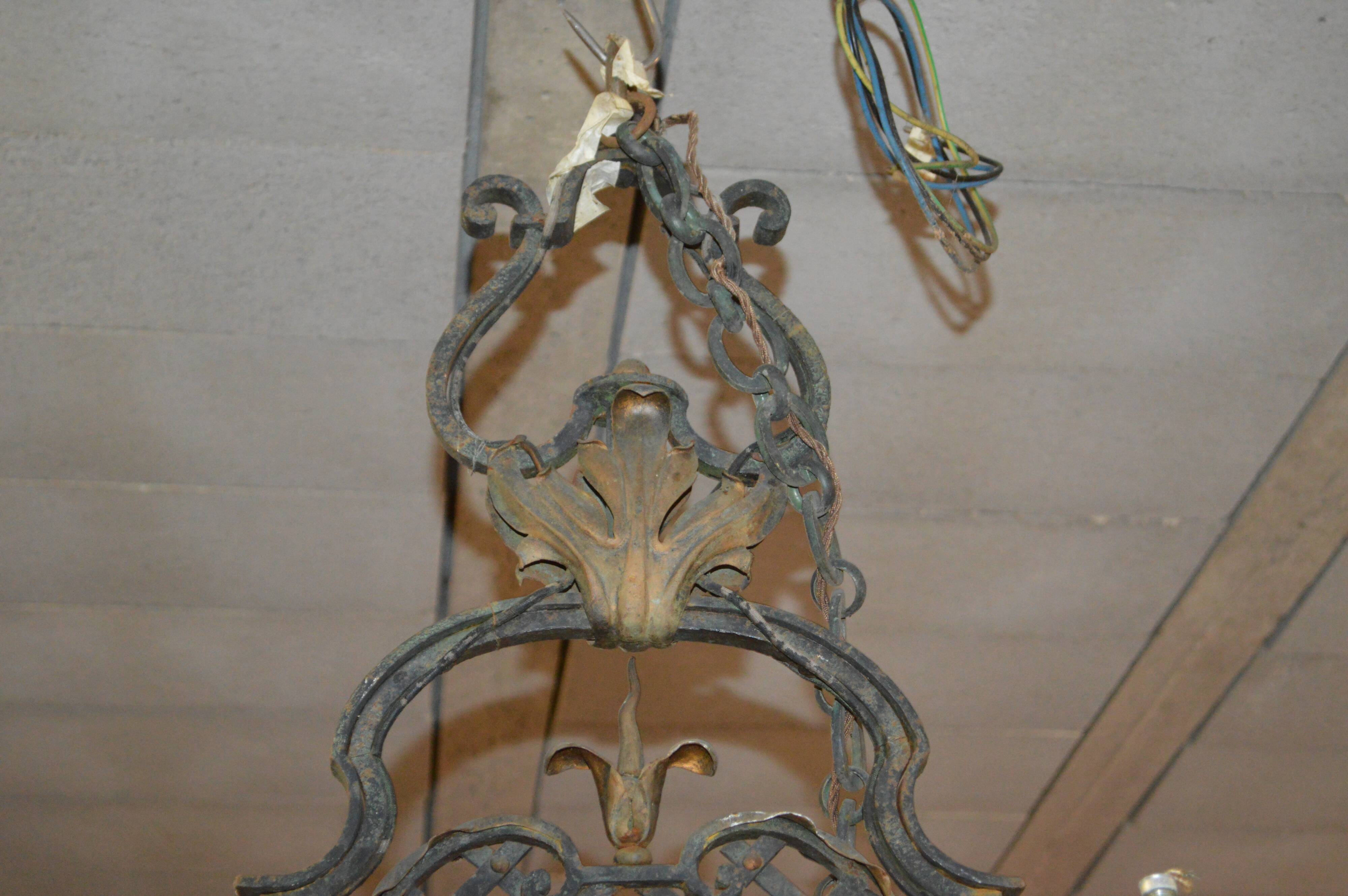 Wrought iron chandelier