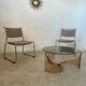 Old plexiglass and smoked glass coffee table design Space age 60s/70s vintage