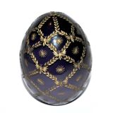 FABERGE Egg paperweight engraved purple gold signed by Fabergé numbered