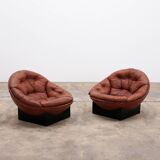 Lounge Set in Cognac color by Illum Wikkelsø for Ryesberg Møbler, 1970
