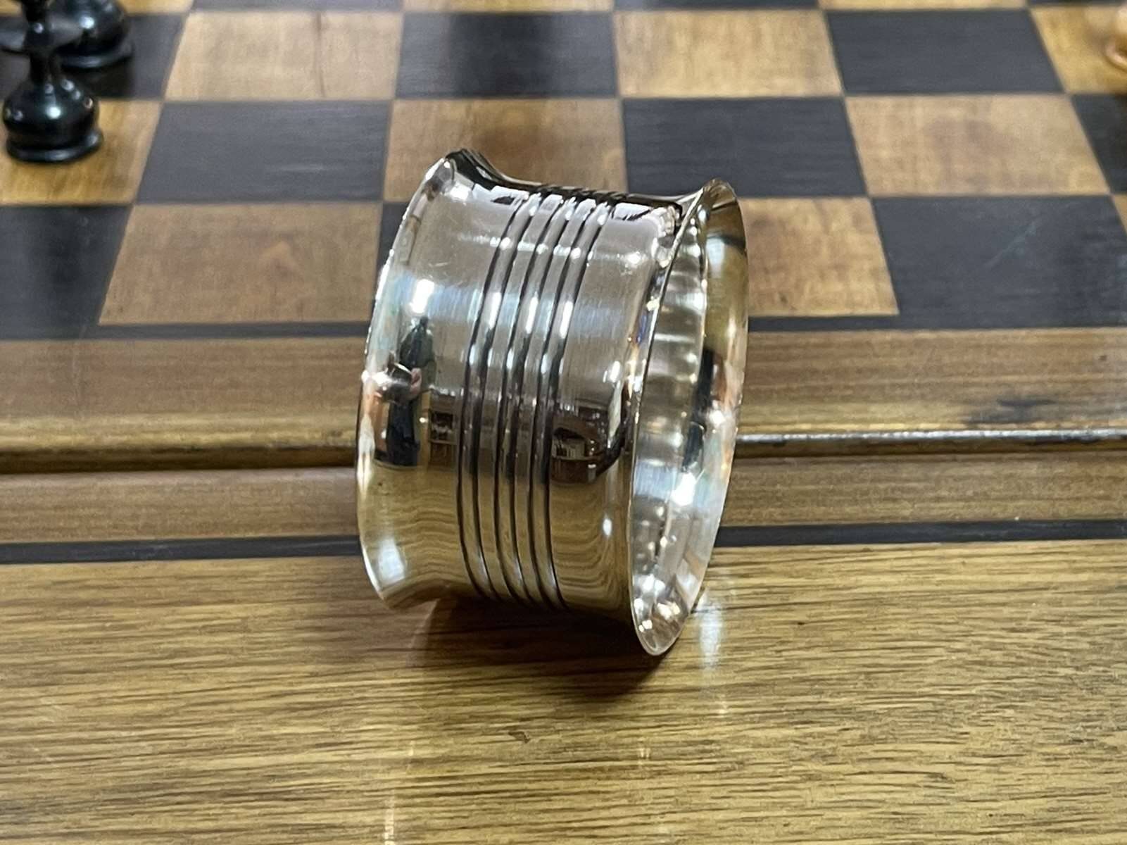 Silver metal napkin ring