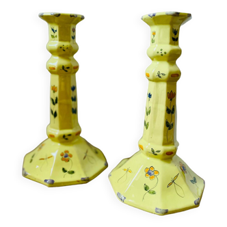 Pair of Paul Artus ceramic candlesticks