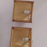 Pair of bamboo sconces