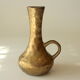 Solid  heavy brass vase in typical brutalism style