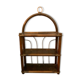 Rattan wall shelf
