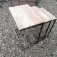 Lot of 3 metal and wood pull out tables