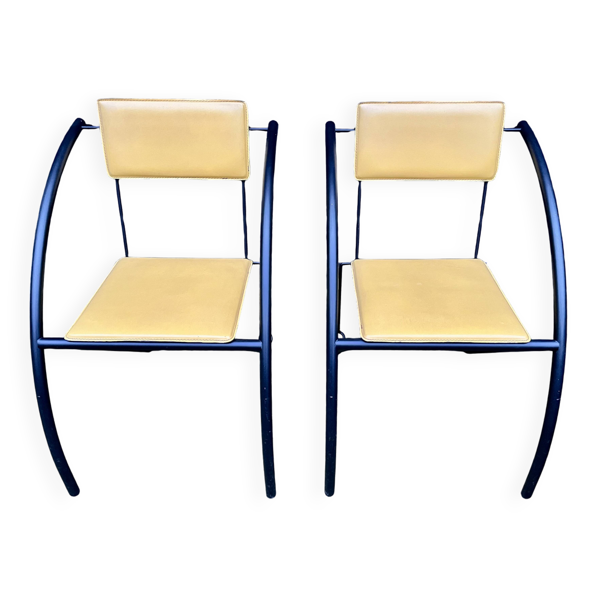 Minimalist style leather chairs