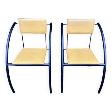 Chaises cuir style minimaliste