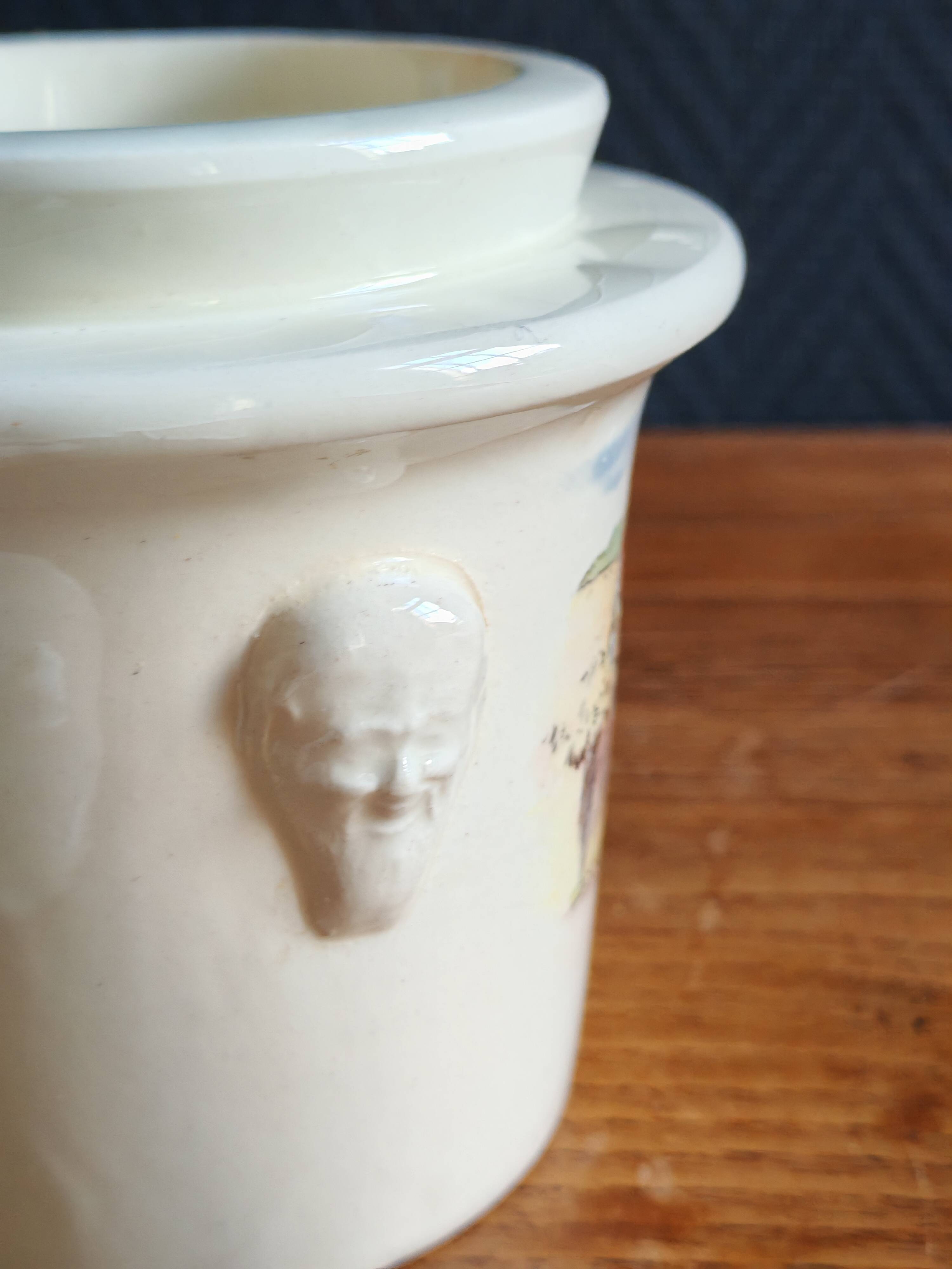 Old-Fashioned Foie Gras Terrine SARREGUEMINES Simplex - Decorated with Alsatian Scenes