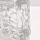 Cendrier carré vintage en verre épais moulé transparent - Bol à bibelots, Italie