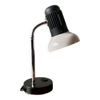 Lampe de bureau vintage Massive blanche et noire  - 1970