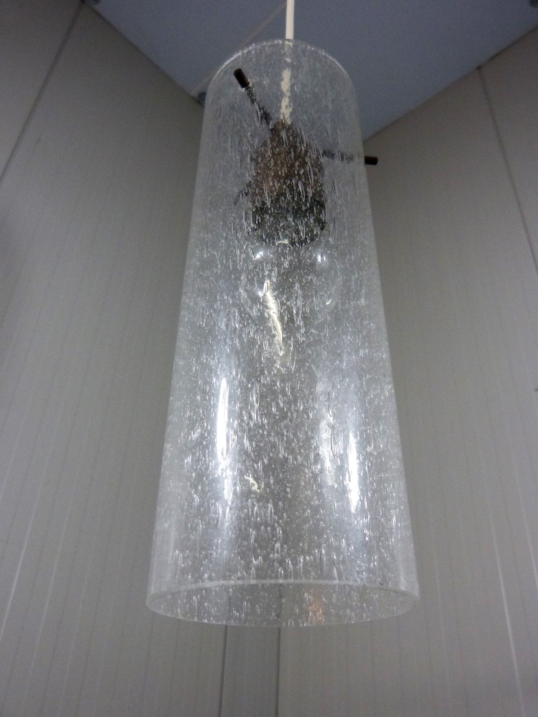 Vintage Kaiser Leuchten glass hanging lamp, 1960’s