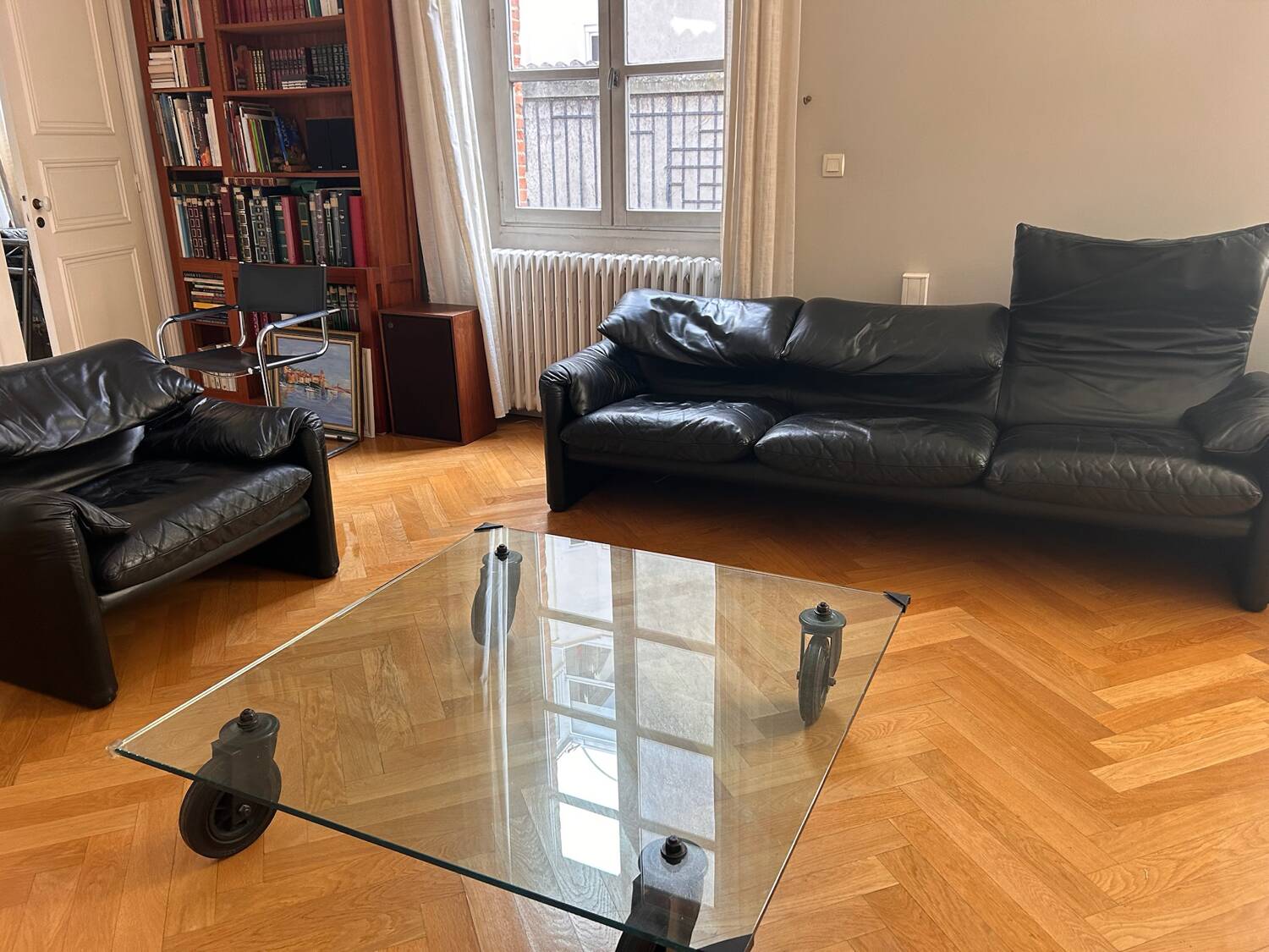 3-seater sofa + Maralunga armchair set by Vico Magistretti