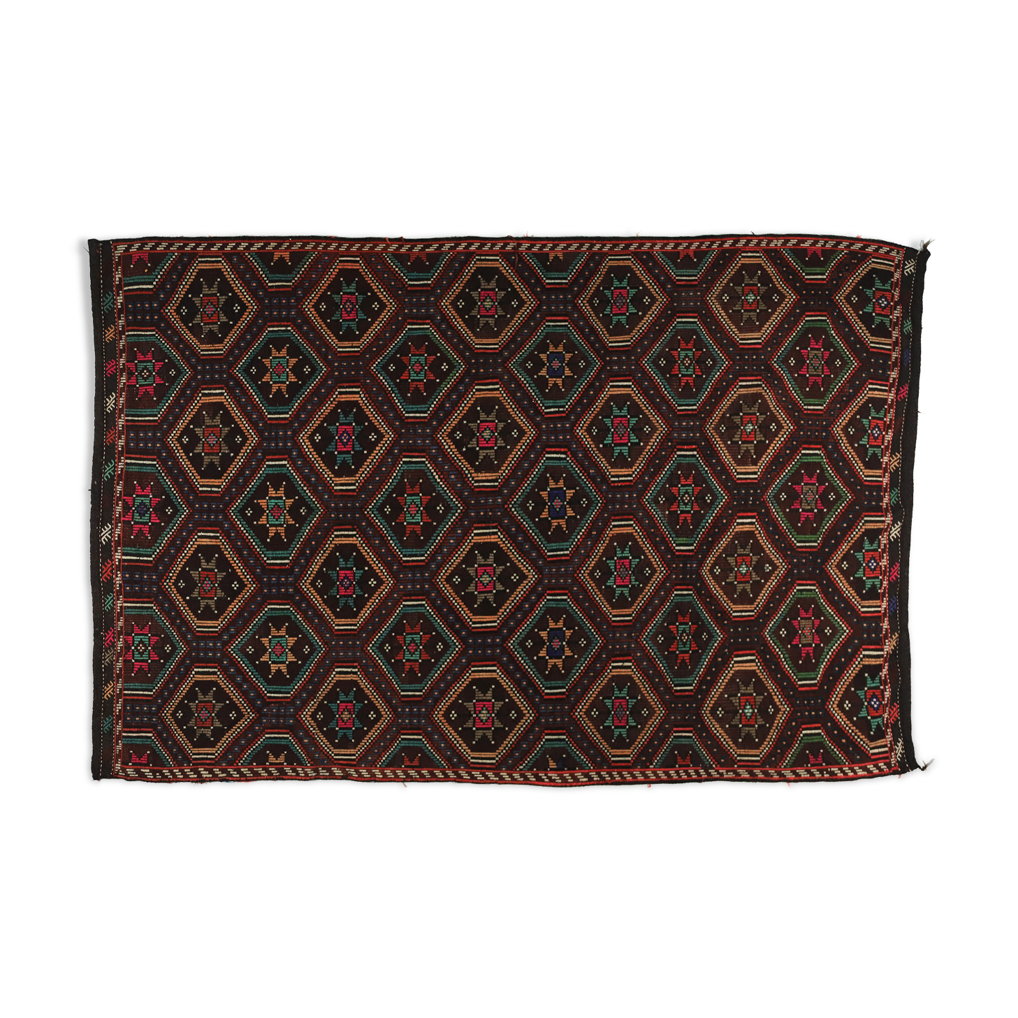 Anatolian handmade kilim rug 307 cm x 204 cm
