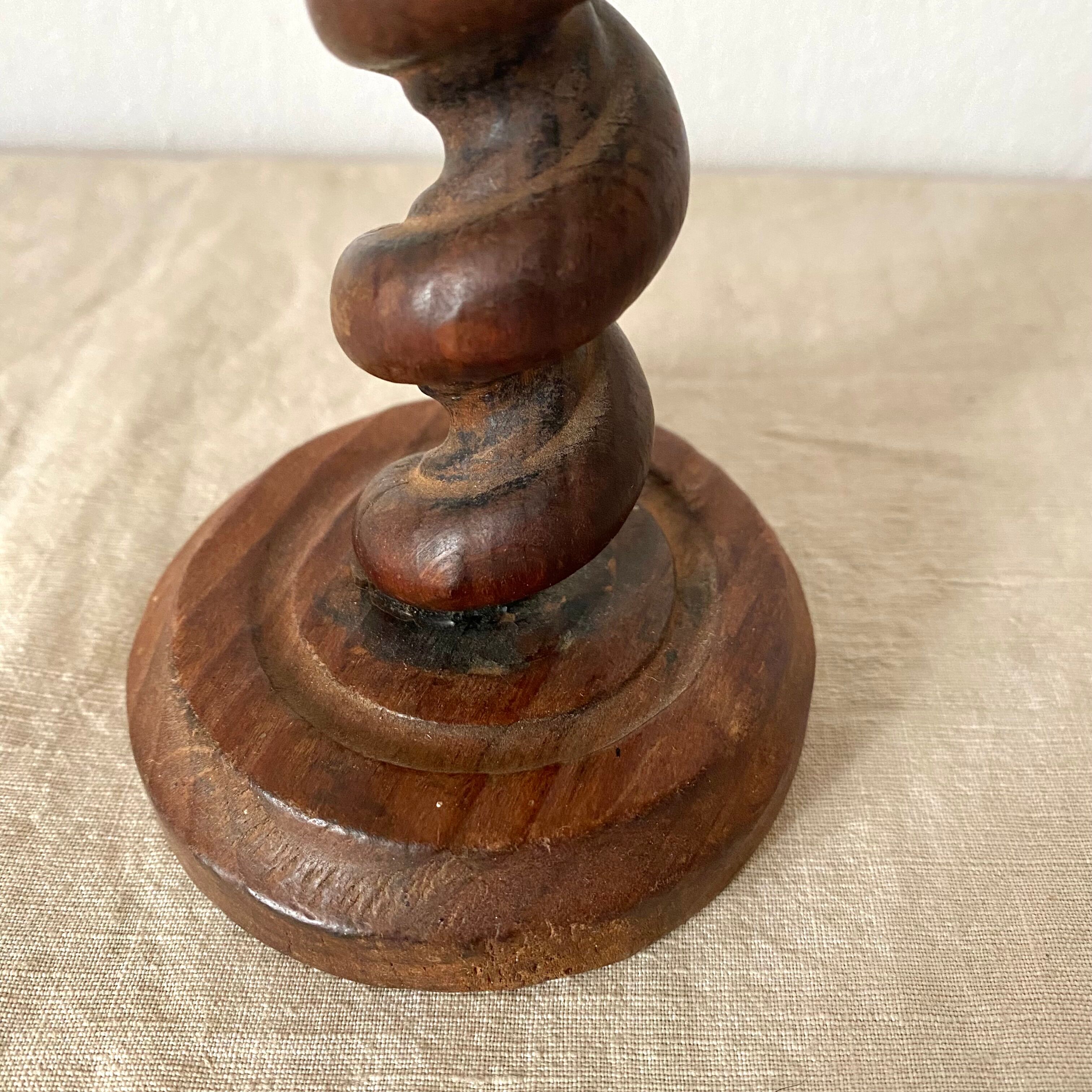 Wooden candle holder