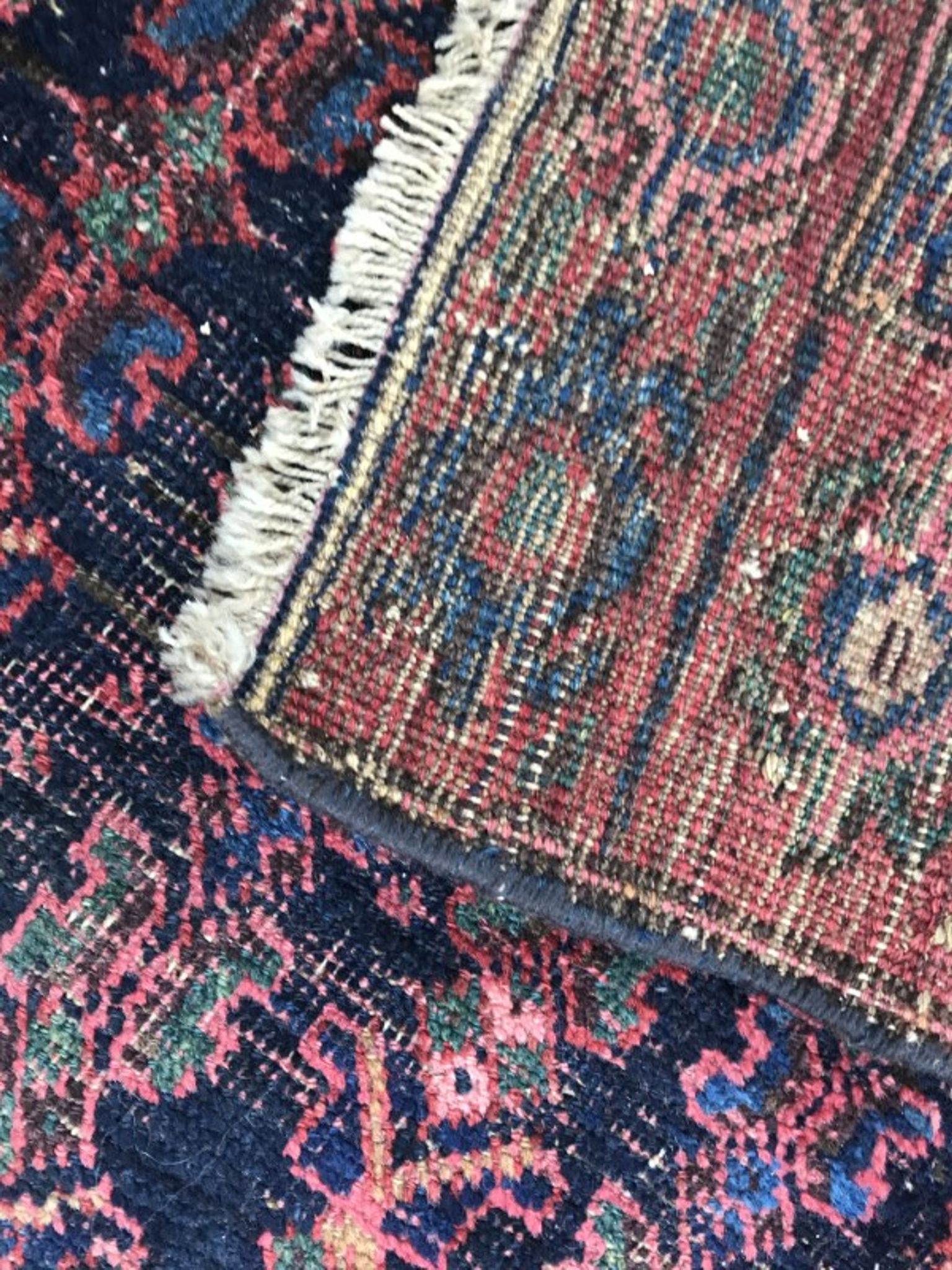 Carpet old Persian Bijar 19th century handmade 110 X 189 CM