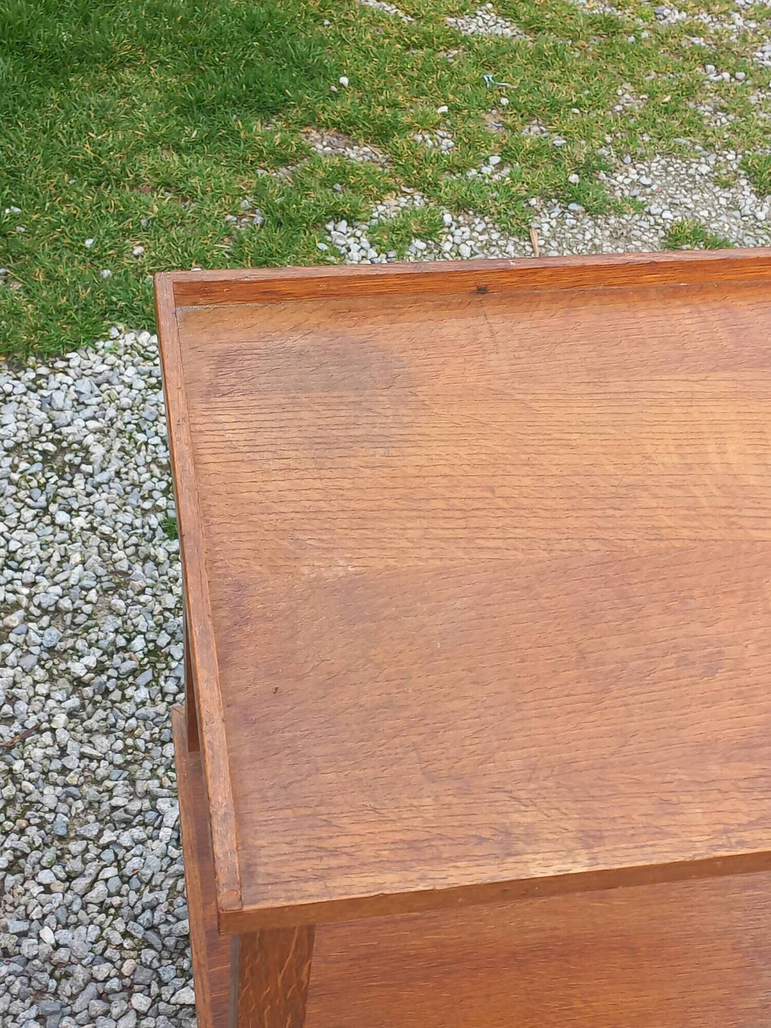 Pair of vintage 50s oak side tables
