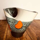 Large ceramic vase Elchinger France. 1950s