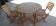 Table and 2 folding garden chairs in natural wood