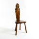 Solid wood chair with an ornate, hand-carved backrest – Made in Spain