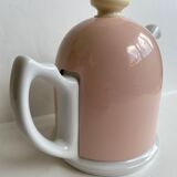 White teapot and powder pink