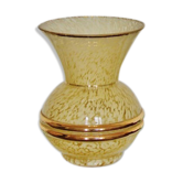 Petit Vase art déco jaune et blanc, 1930s
