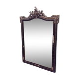 Miroir ancien d'époque Napoléon III noir 115 x 164 cm